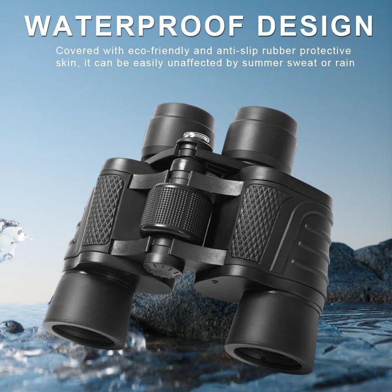 [AUSTRALIA] - 80x80 HD Binoculars for Adults, Waterproof & Fogproof with BAK-4 Prism & Fully Multi-Coated Lens, High Power Binoculars for Bird Watching, Hunting, Travel (Black) Black 