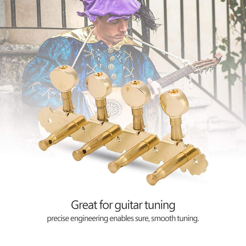 Mandolin Tuning Pegs, Heads Tuners Tuning Button Accessories for Mandolin (Gold)