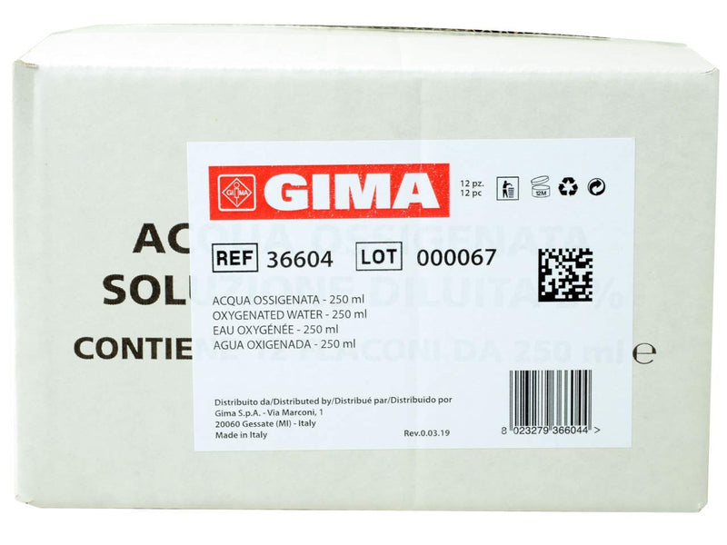 [AUSTRALIA] - Gima Deburring Countersink, Hydrogen Peroxide, 250 ml, Pack of 12) 