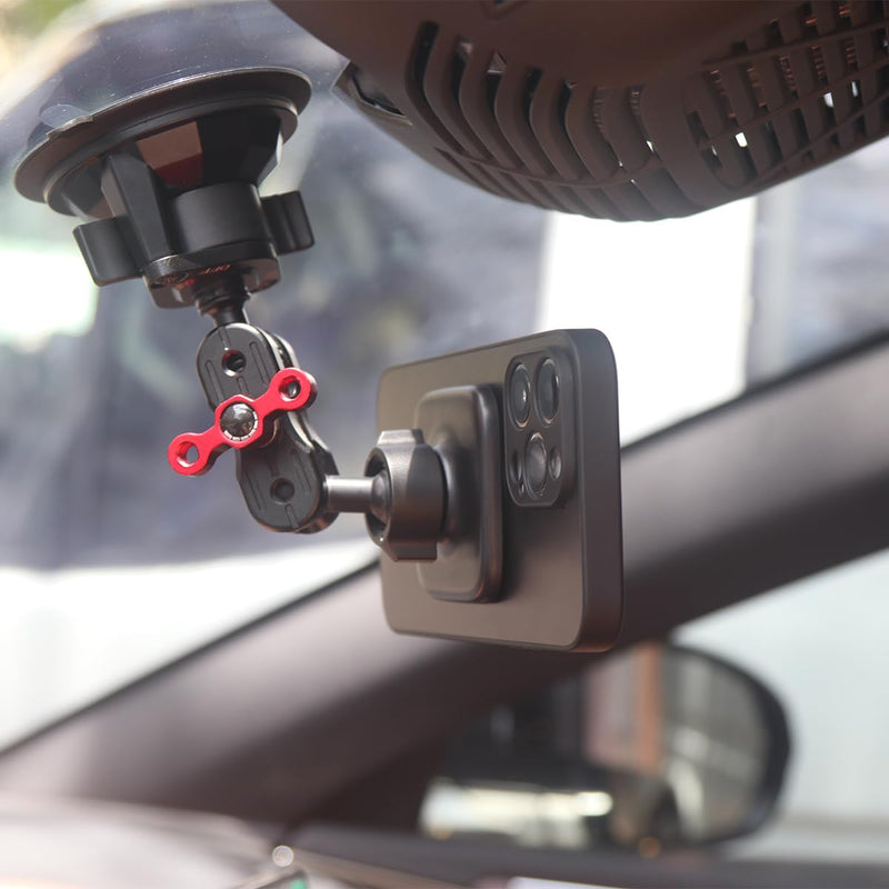 Aluminum 20mm Double Socket Arm 2.36" with 17mm Ball Compatible with Bulletpiont Mounting Solutions, 20mm Socket (Female) to 17mm Ball (Male) Adapter Arm with 17mm Ball Connector