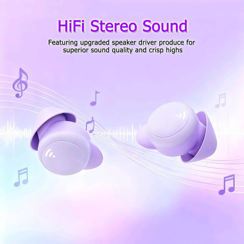 Sleep Earbuds, Mini Earbuds for Sleeping, Side Sleep Wireless Headphones, 8Hrs Single Charge, HiFi Sound, Comfortable Fit (Black) Black