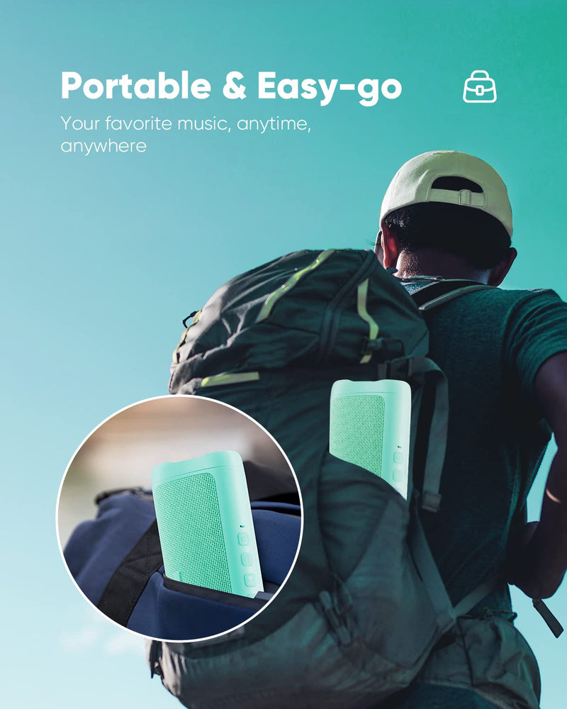 IPX5 Waterproof Bluetooth Speaker with 24H Playtime - For Home/Outdoor/Beach 1pcs-Teal