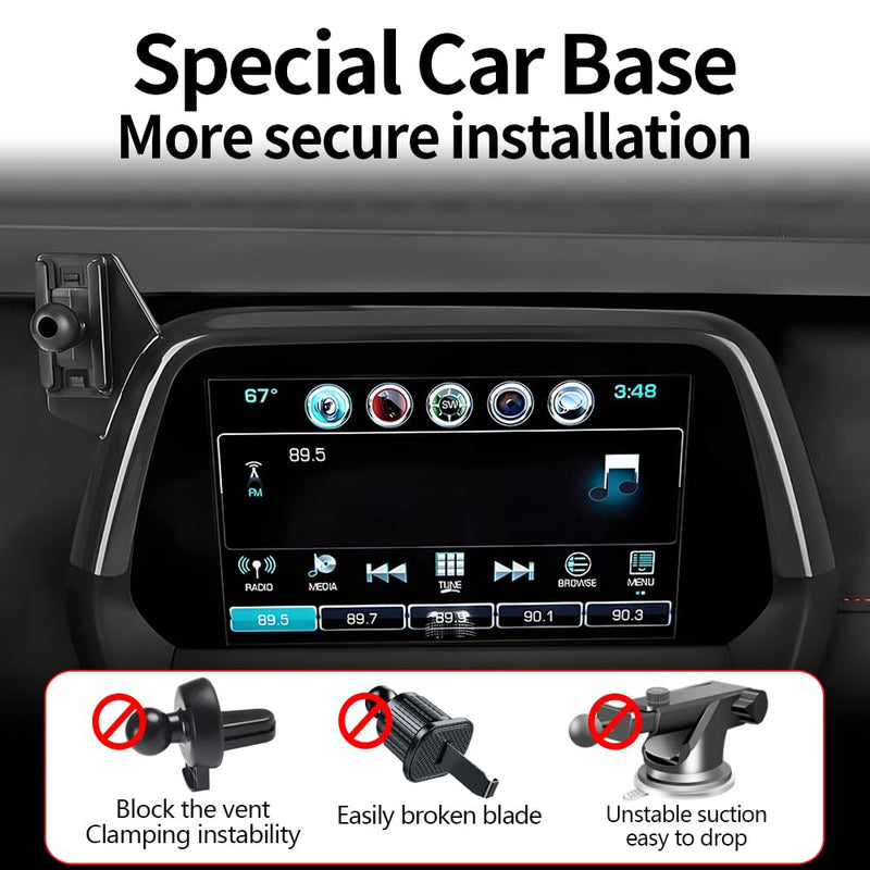 Car Phone Holder For Chevrolet Chevy Camaro 2016 2017 2018 2019 2020 2021 2022 2023 2024 Auto Accessories Navigation Screen Bracket Interior Decoration Cell mobile Phone Mount holders case accessory