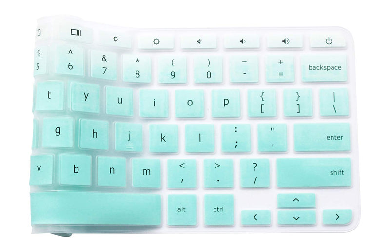 Keyboard Skin Compatible with Acer Chromebook Premium R11 11.6 CB5-132T CB3-132 CB3-131, Acer Chromebook R 13 CB5-312T, Acer Chromebook 14 CB3-431 CP5-471, Acer Chromebook 15 CB3-531 (Ombre Mint) Ombre Mint