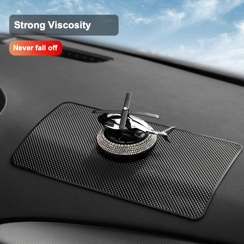 Car Dashboard Anti-Slip Mat, 10.6”x 5.9” Anti-Slip Sticky Pad for Car Dashboard, Non-Slip Mat for Phones, Sunglasses, Electronics & Accessories – Reusable Sticky Dash Fix, Heat-Resistant, No Residue