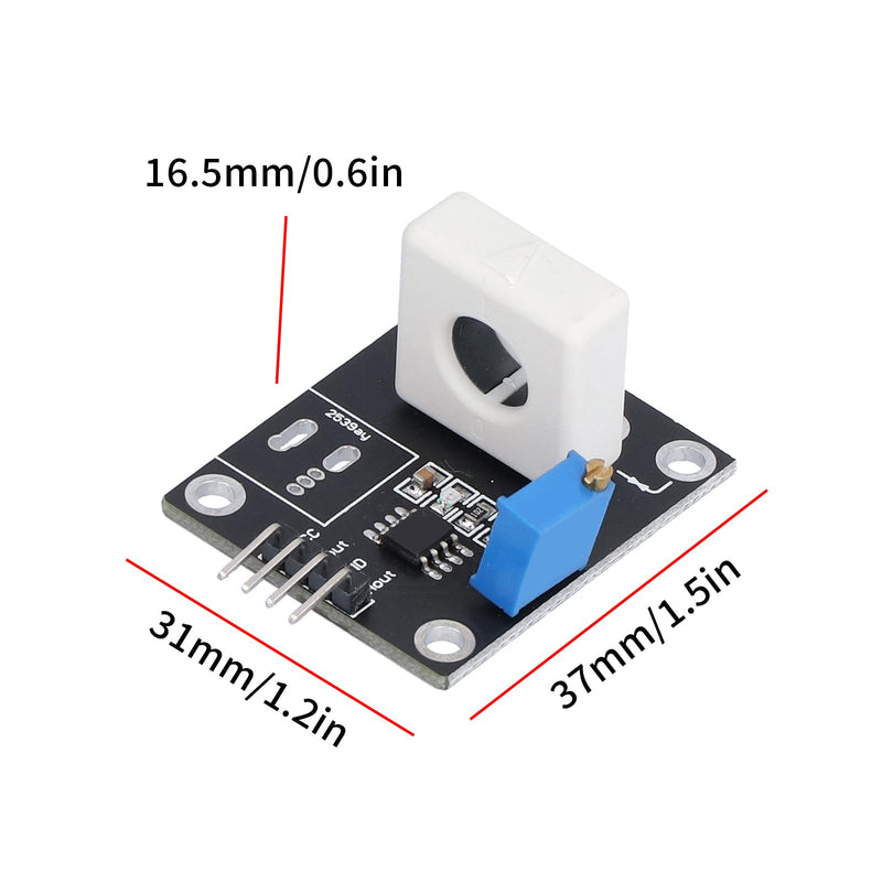 Hall Current Sensor, 100A WCS1600 DC 5V Short Circuit Protection Modules Adjustable Short Circuit Overcurrent Protection Detector for Intelligent Car Engine Overcurrent Detection Wcs1600-black
