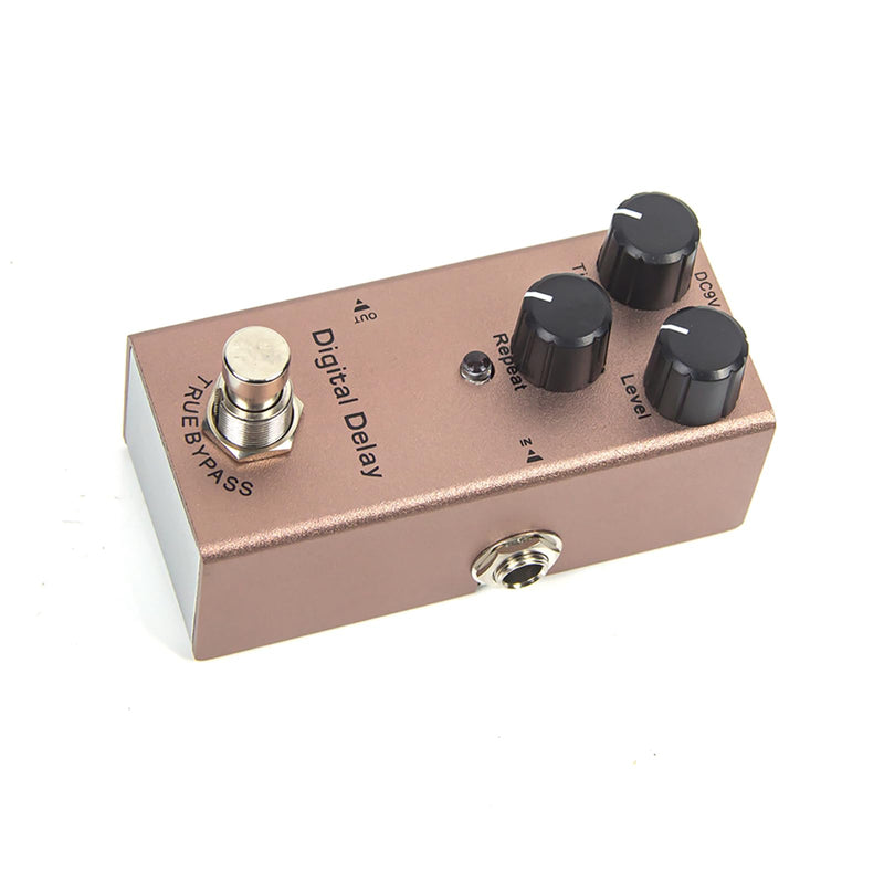 Digital Delay Electric Guitar Effects Pedal - Mini Size, True Bypass, Noise Reduction, Aluminum Alloy, 9V DC Power, 20ms-600ms Delay