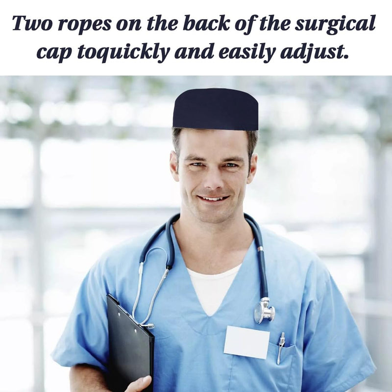 DWFEYOI Surgical Hood Fabric, Surgical Caps, Fabric Nurse Accessories for Doctors, Nurses, Dentists, Pharmacists, Vets, Medical Staff, blue