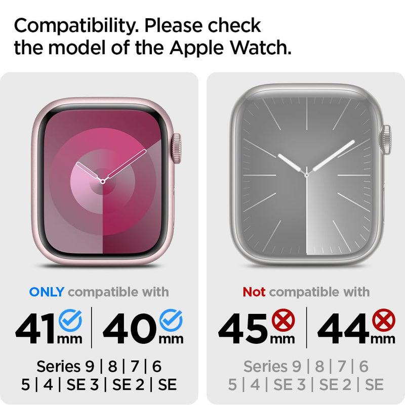 Spigen Rugged Armor Case and Rugged Band Designed for Apple Watch 41/40mm Series 11/9/8/SE3/SE2/7/6/SE/5/4
