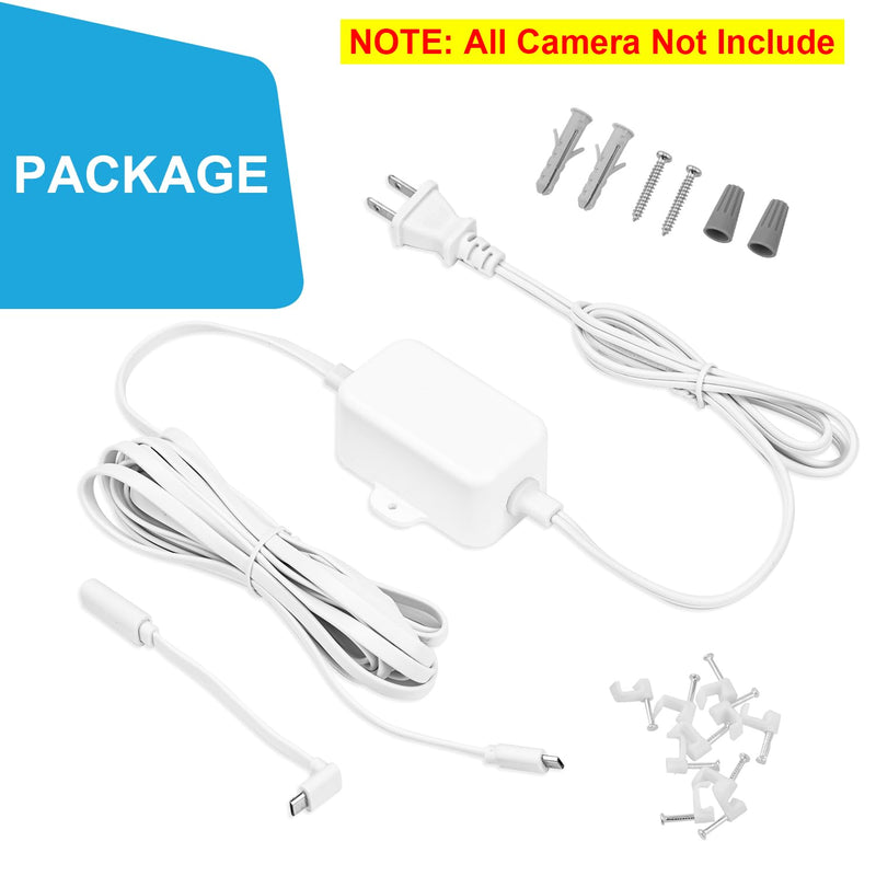 UYODM 30Ft/9m Outdoor Power Adapter for Wyze Cam Pan v3, Wyze Cam V4, Wyze OG, Wyze Cam v3 and v3 Pro, No Need Charging Head, Suitable for Indoor and Outdoor Use, IP67 Waterproof