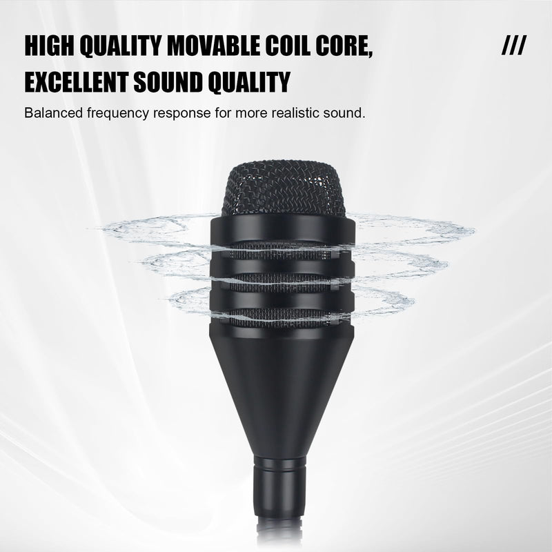 D2 Flexible Professional Dynamic bob Barker Microphone with switchgear for Video Conference, Singing, Karaoke DJ Mixer Dedicated Disc KTV Bar Gooseneck DJ Mic,3-pin XLR