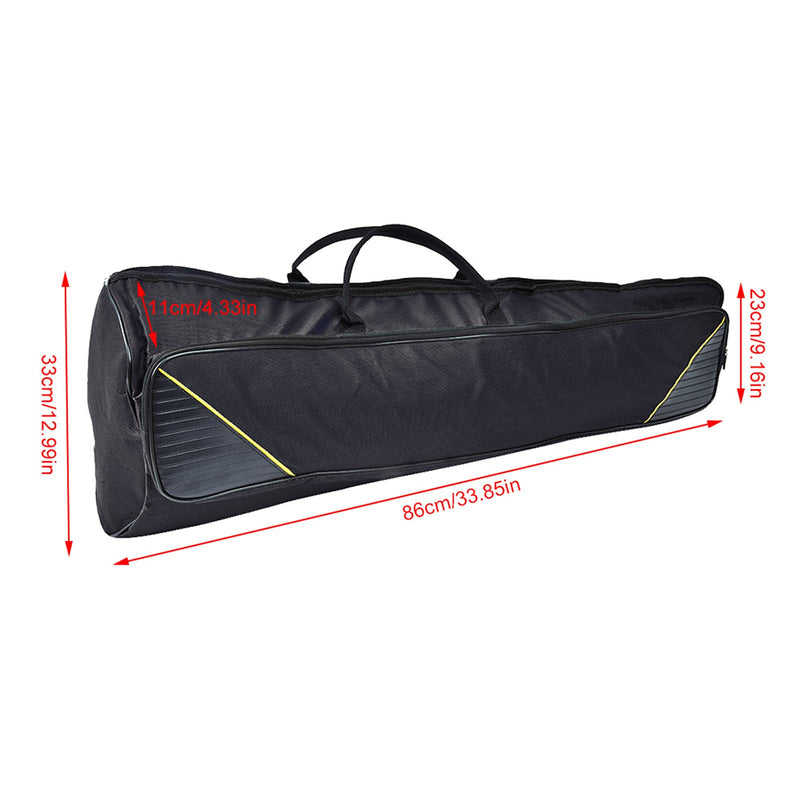 Yosoo Portable Trombone Bag Musical Instrument Case for Alto Tenor Players (Black)
