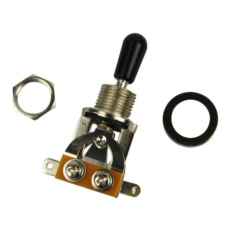 Musiclily Plastic 3 Way Pickup Selector Toggle Switch for Gibon Epiphone Les Paul Guitar Part, Black Tip (Pack of 2)