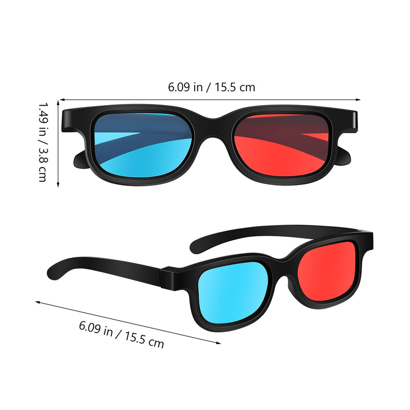10Pcs 3D Glasses Red Blue Lenses Universal Movie Dimensional Video Frame Compatible with Tvs Computer Monitors Projectors Home Theater Movie Viewing