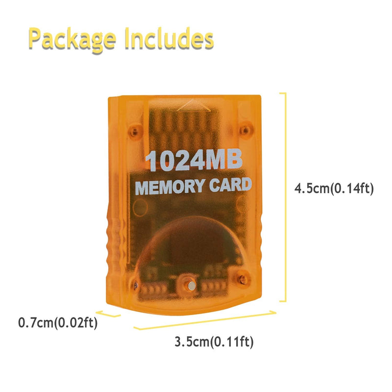 Mcbazel 1024MB(16344 Blocks) Memory Card for Gamecube and Wii Console