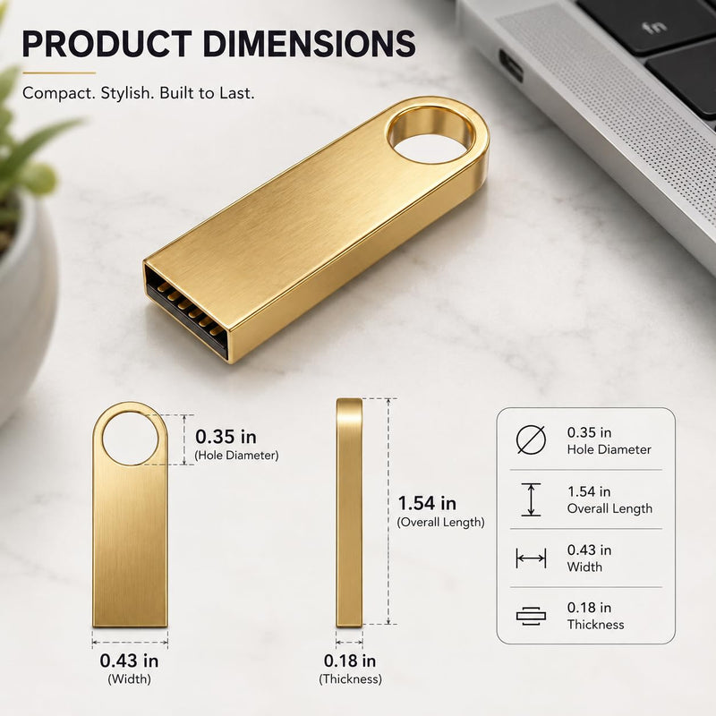 16GB USB 3.0 Flash Drive for Voice Recorders - Portable USB-A Drive for Audio File Backup - Thumb Drive Compatible with PC, Audio Recorders Black