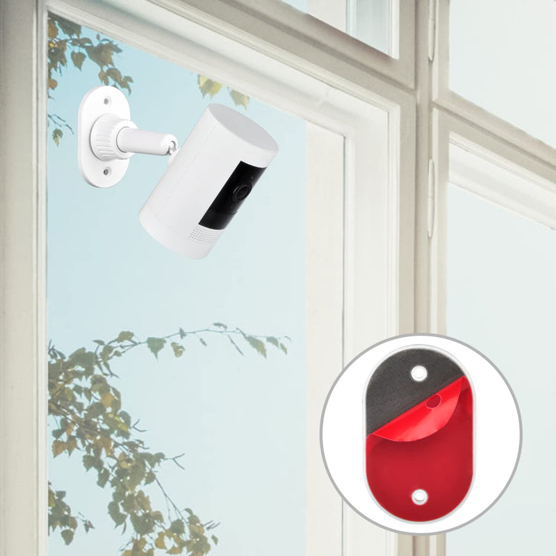 2Pack Strong Adhesive Wall Mount Compatible with Ring Stick Up Cam Wired/Battery and Ring Indoor Cam HD Security Camera,360 Degree Adjustable Mounting Bracket for Camera with 1/4 Screw Head