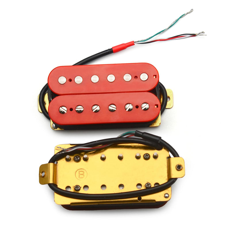 SAPHUE Electric Guitar Humbucker Pickups Double Coil Guitar Bridge Pickup & Neck Pickups Set (red) red