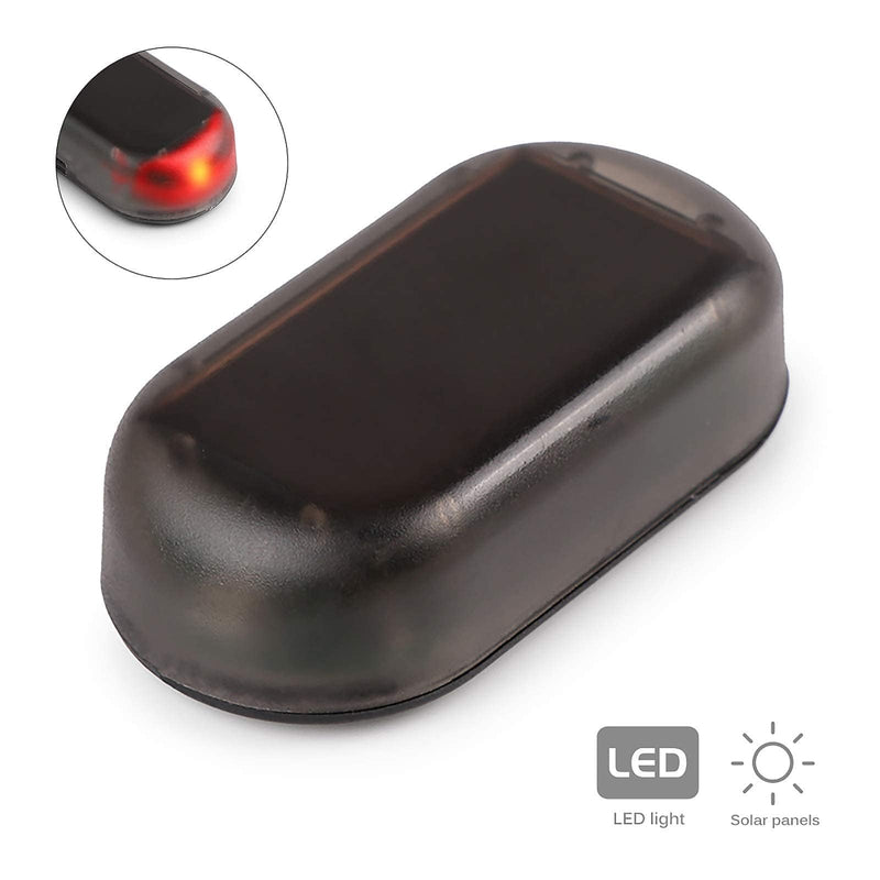 [AUSTRALIA] - Solar Car Alarm LED Light, 1Pack Anti-Theft LED Flashing Security Light Car Security Anti Theft Device Red Light Self-Adhesive Fake Lamp 