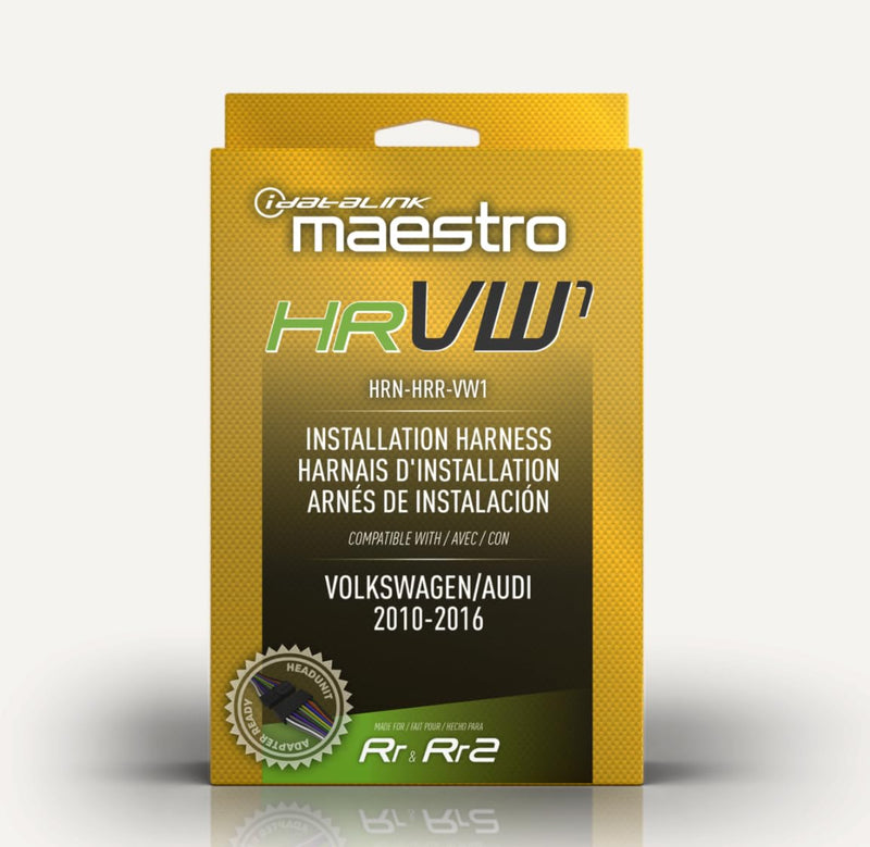 Idatalink Maestro HRN-HRR-VW1 T-Harness for Select Volkswagen Vehicles 2002-16, Replace the Factory Radio While retaining Steering Wheel Controls & use of amp (ADS-MRR or ADS-MRR2 Module Required)