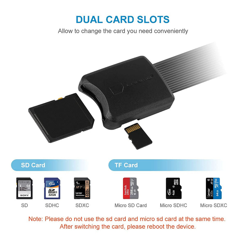 LANMU 2 in 1 Micro SD to SD/Micro SD Card Extension Cable Extender Adapter Compatible with Ender 3/Pro/3 V2 ,Ender 5/Pro/Plus, CR-10S and More 3D Printers(5.9in/15cm)