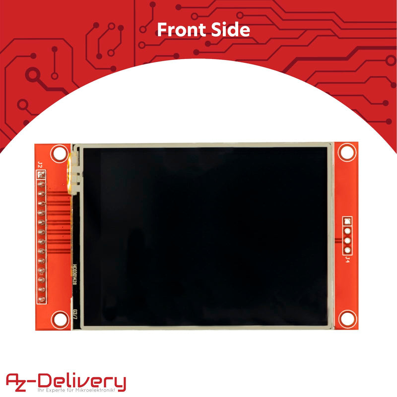 AZDelivery 2.8 Inch LCD TFT Touch Display - Compatible with Arduino and Raspberry Pi - 320 x 240 Resolution, ILI9341 Driver, SPI Interface 1