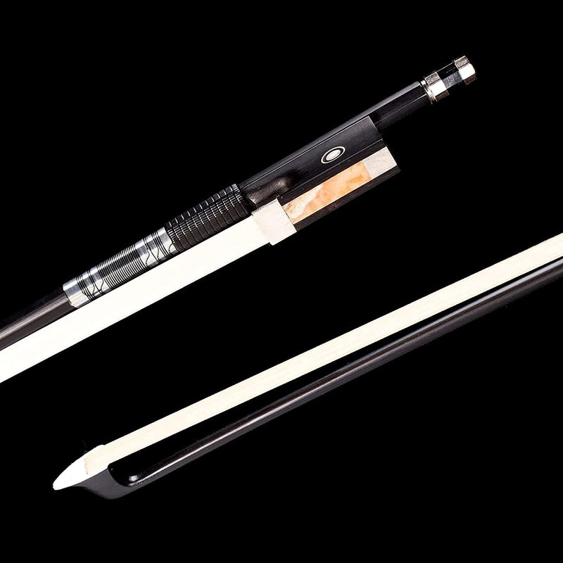 Carbon Fiber Violin Bow 4/4 Full Size Lightweight Fiddle Bow with Deep & Powerful Tone for Advance Level Violins [Carbon Bow 4/4] Carbon bow 4/4 full size