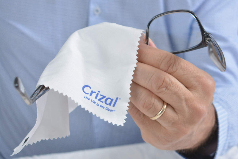 Crizal Microfiber Cleaning Cloth for Glasses, 4 Pack | The Best Microfiber Cleaning Clothes for Crizal Anti Reflective Coated Lenses and Eyeglasses Lenses Cloth, 4 Pack