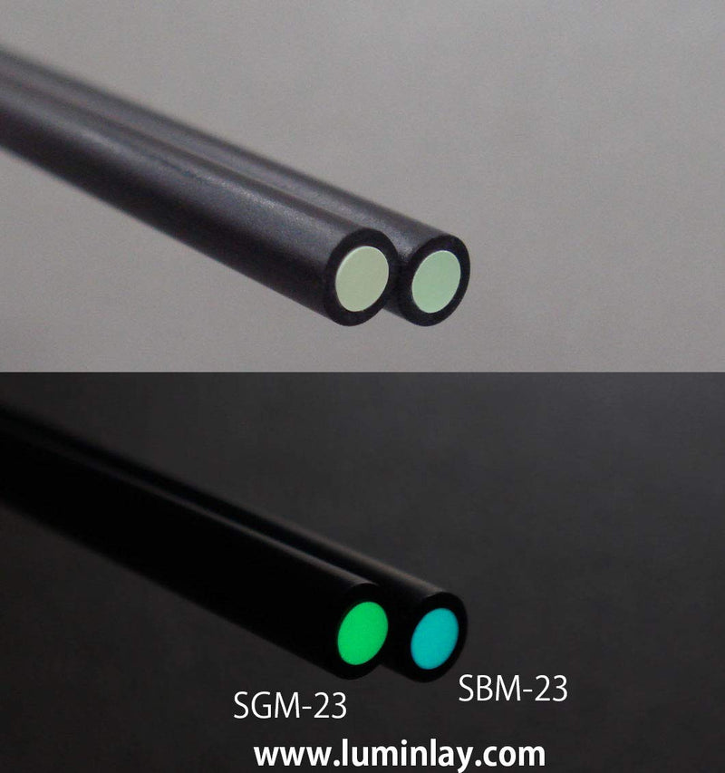 SBM & SGM series/with black pipe / 60mm length (inner 2mm, outside 3mm, glow Green) inner 2mm, outside 3mm