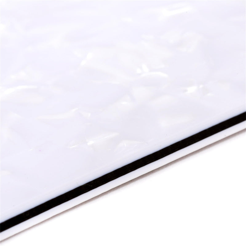 [AUSTRALIA] - Musiclily Pro 11-Hole Round Corner HSS Guitar Strat Pickguard for USA/Mexican Stratocaster Open Pickup, 4Ply White Pearl 