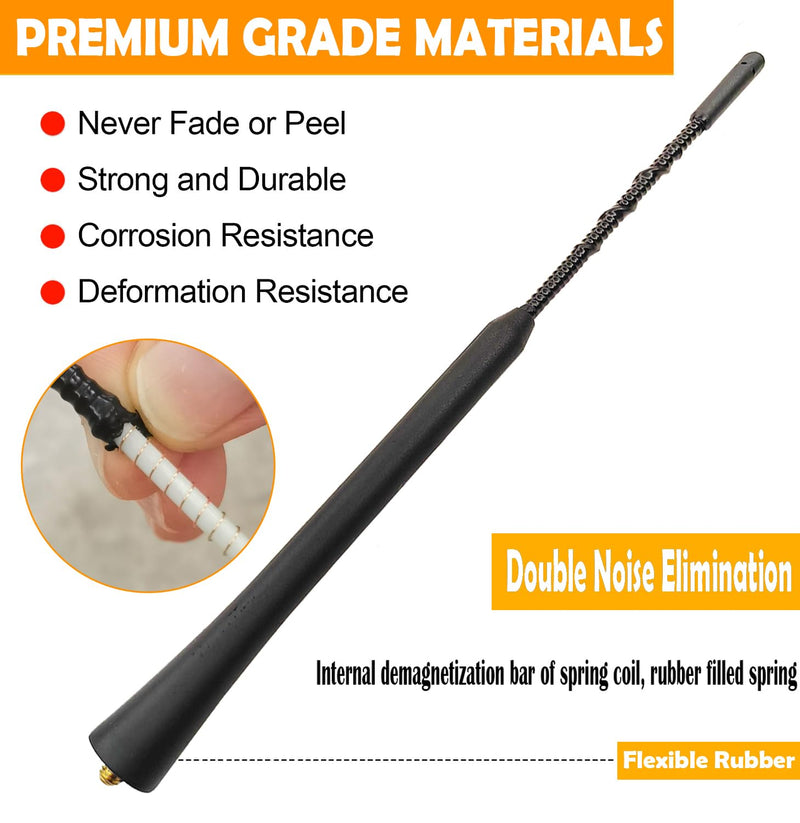 [AUSTRALIA] - 9 Inch Antenna for Ford Edge (2007-2014), Ford Edge Antenna, Flexible Rubber Antenna Replacement Mast for Ford Edge 2007 2008 2009 2010 2011 2012 2013 2014, Black 