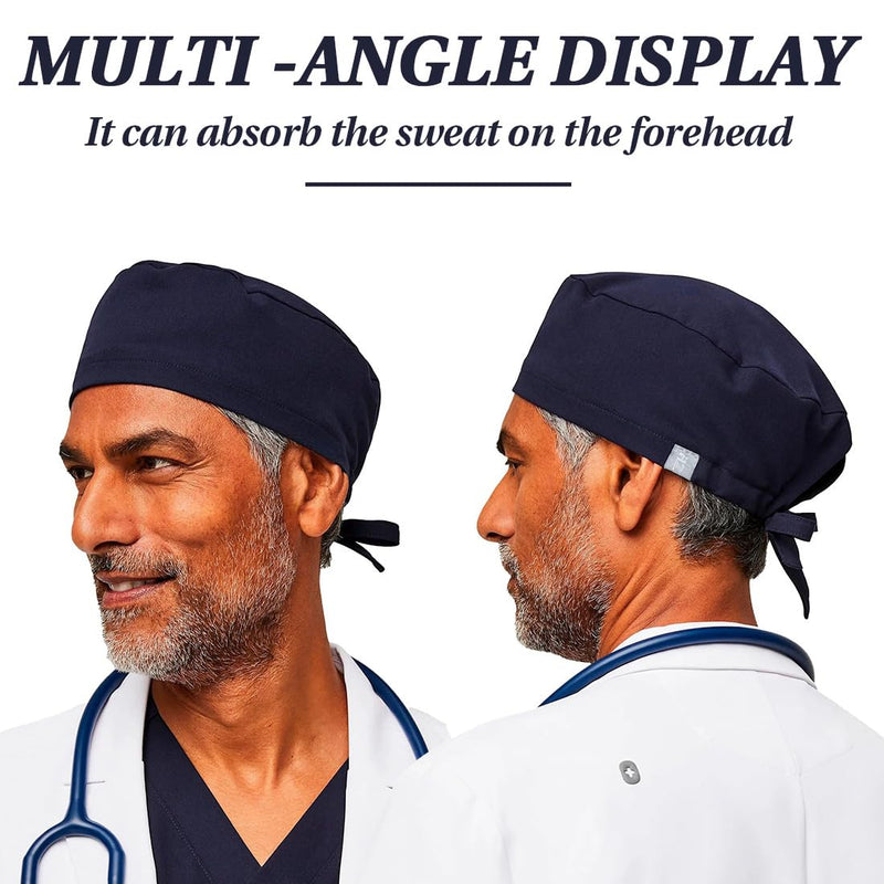 DWFEYOI Surgical Hood Fabric, Surgical Caps, Fabric Nurse Accessories for Doctors, Nurses, Dentists, Pharmacists, Vets, Medical Staff, blue