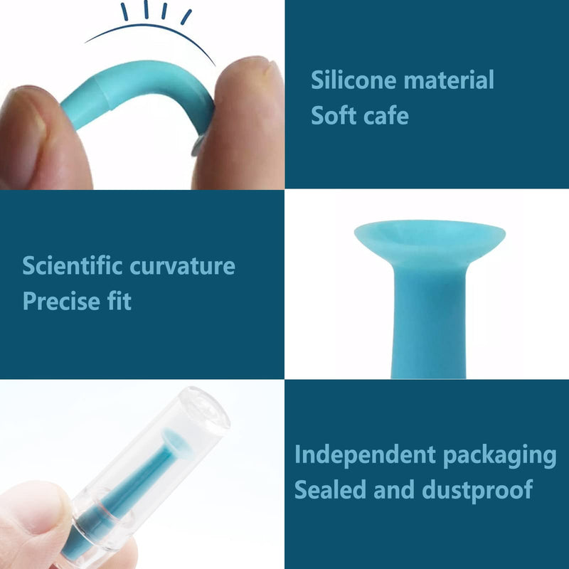 12 Pieces Hard Contact Lens Remover Tool for RGP and Scleral Lenses - Plunger Suction Cup Blue
