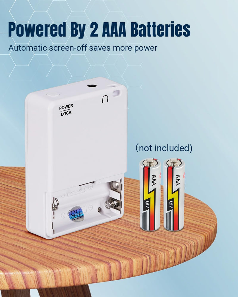 PRUNUS Pocket AM FM Radio Portable with Stereo Earphone, Battery Operated Radio by 2 AAA, Manual Preset, Large Screen, Lock Key Walkman Radio, Sleep Timer, Mini Radio, Digital Radio J-159(No Speaker)
