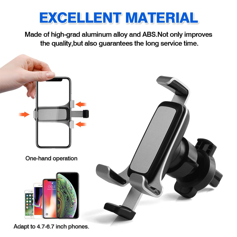 Autorder Car Phone Holder for Honda Accord 2018-2022 Accessories Air Vent Screen Fixed Clip 360° Rotation Cell Phone Mount Hands-Free Anti-Vibration(Two Installation Methods)