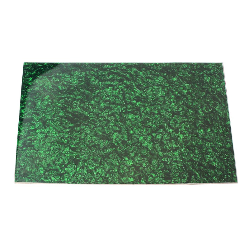 Guitar Pickguard Material, Green pearl Pickguard Material 3 Ply 11.6x17 Inch,Electric/Acoustic Guitar Pick-guard Material Sheet Pearl