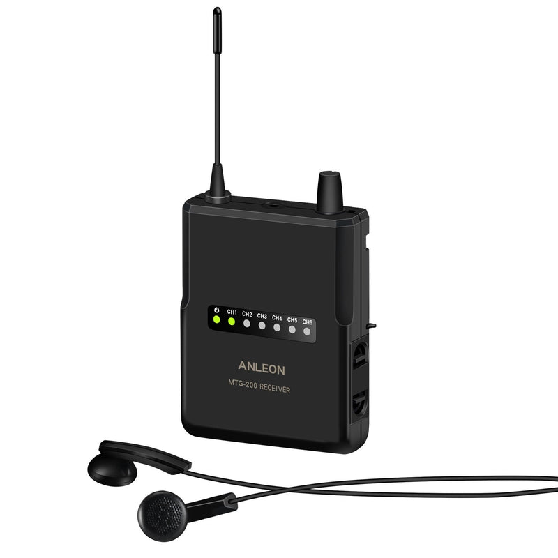 ANLEON MTG-200 Wireless Tour Guide & Language Interpretation System 915Mhz (1 Transmitter 1 Receiver) 1 Transmitter 1 Receiver