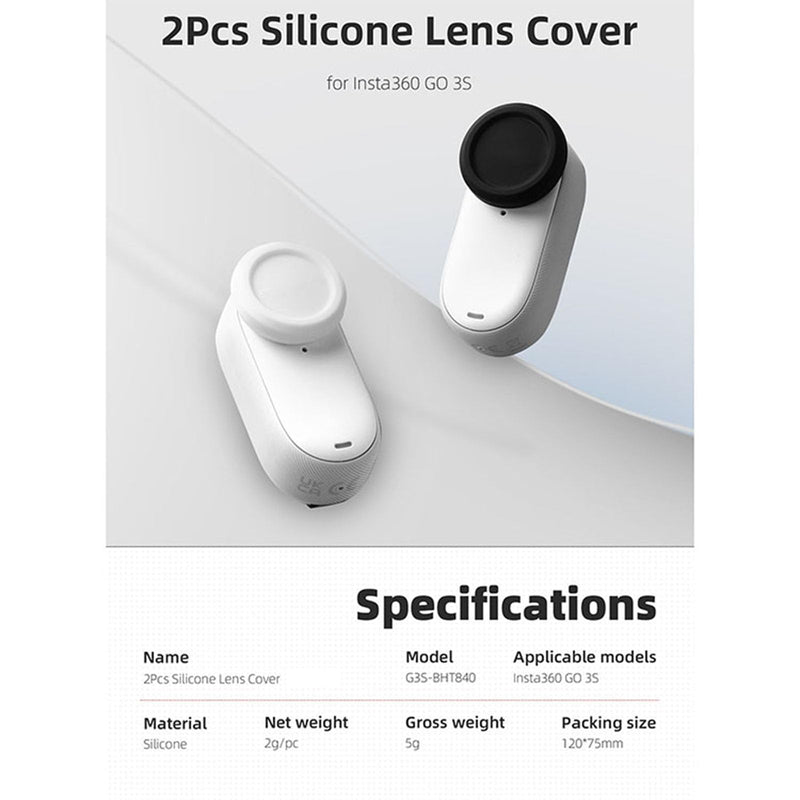 [AUSTRALIA] - GO 3S Silicone Lens Cover Cap, Anti-Scratch and Dust-Proof Lens Protective Cover Compatible for Insta360 GO 3S Thumb Camera Accessories 