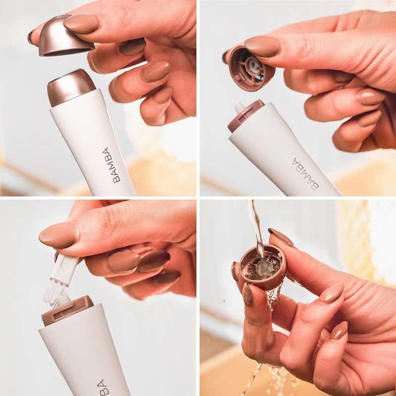 Cecotec Gesichtsrasierer Bamba FaceCare Smooth, Edelstahlklinge, passt sich der Haut an, wasserdicht IPX5, Schutzkappe Face razor
