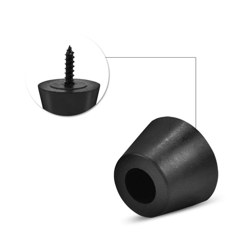 4 Pairs Speaker Rubber Feet Anti-Vibration Base Pad Stand for Speaker Guitar Amplifier w/Screws 30x20mm