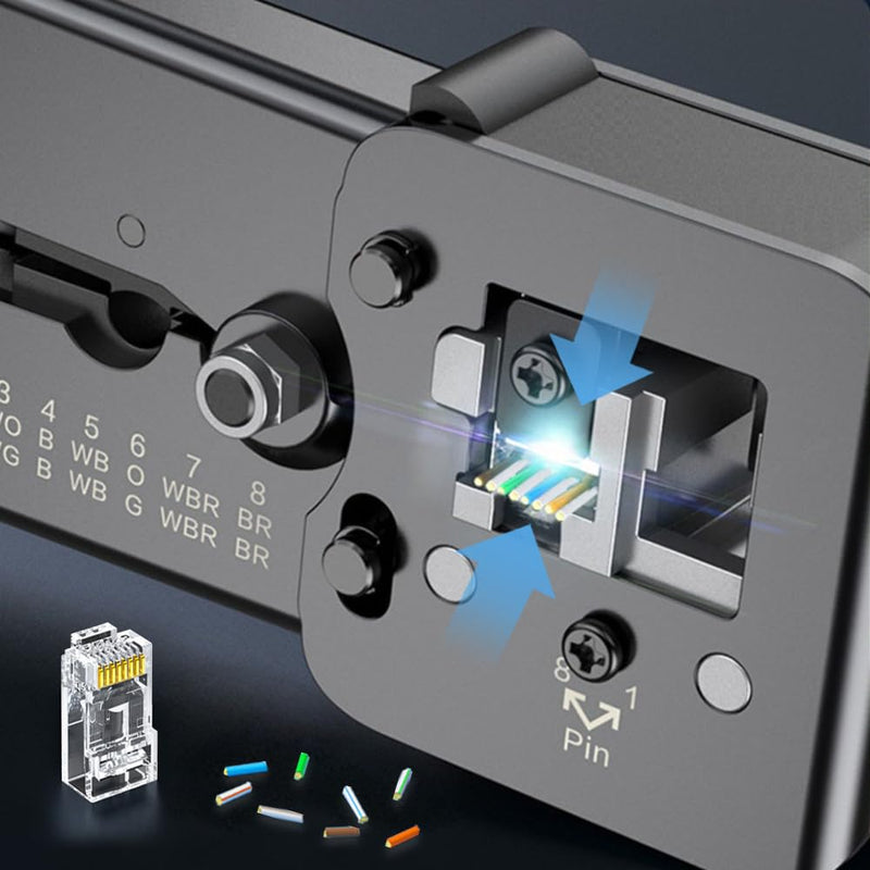 100-Pack RJ45 Cat6 Pass Through Connector RJ45 Modular Plugs for Solid or Stranded UTP Cable Unshielded 100-Pack