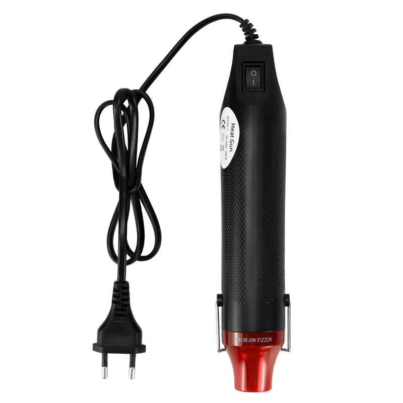 QWORK® Mini Heat Gun 220 V 300 W Handheld Hot Air Blower for Heat Shrink Tubing, Embossing, Drying Paint, Paper