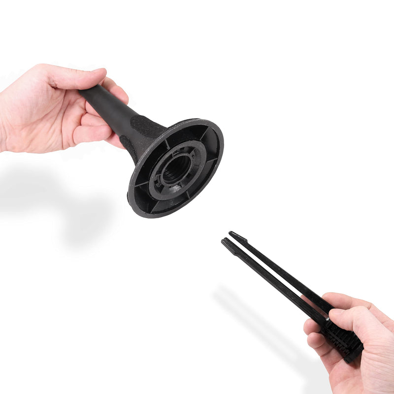 Portable Trumpet Stand - Leg Folding Instrument Rest with Soft Padding - Complete with Microfiber Cleaning Cloth, Black, TRU-MTL-BLK-1