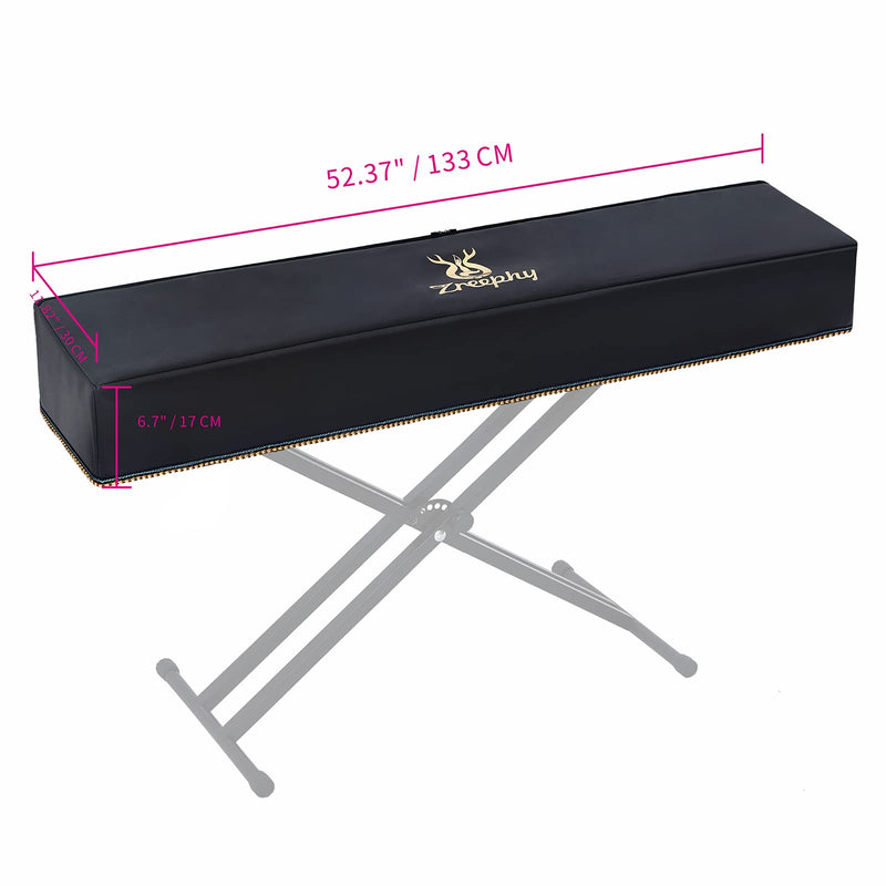 Piano 88 Keys Keyboard Dust Cover with Music Stand Opening of Zipper Design, Dust Proof Cover Compatible for Yamaha P35 P45 P48 P71 P85 P95 P105 P115 P125 Digital Pianos Keyboards Black