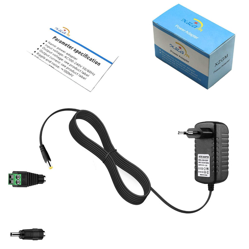 [AUSTRALIA] - XZGm AC Adaptor 12 V 2 A Power Supply AC100-240 V to DC12 V 500 mA 1000 mA 1500 mA 2000 mA Power Driver 5.5 mm with 2 DC Plug Adapters Inverter Charger Transformer 12 V 24 W 12V2A 