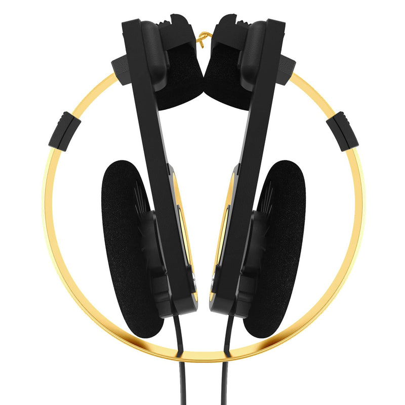 Koss Porta Pro Limited Edition Retro Style On-Ear Headphones, Black Gold | In-Line Microphone, Volume Control and Touch Remote, Includes Hard Carry Case, Wired 3.5mm Plug
