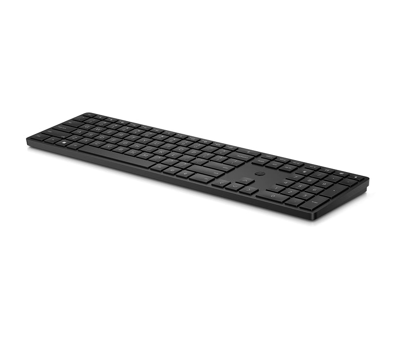 HP 450 Wireless Programmable Keyboard Black - Slim, Full Size with Numpad, Wireless, USB Receiver, 20 programmable Keys, 4 LEDs, Laptop-Like Keys, 20-Months Battery, Low Power Indicator (4R184AA#ABL)