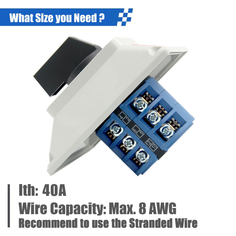 40A Changeover Switch with Exterior Box, 4 Positions 3 Poles, Universal Selector Switch, Cam Switch Box IP65