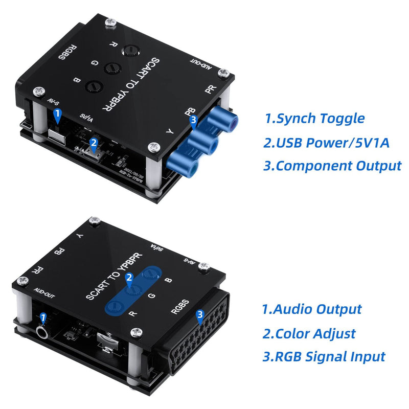 [AUSTRALIA] - Mcbazel ODV-RGBS SCART to YPBPR Component Converter for Retro Game Console/Arcade Boards 