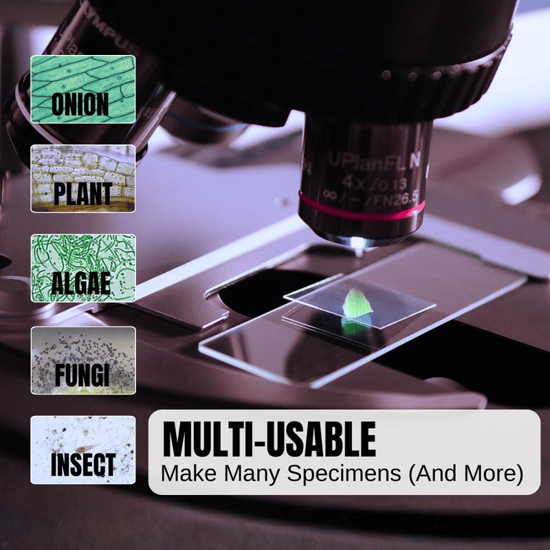[AUSTRALIA] - ZEEGOO Microscope Slides and Covers, Pre-Cleaned Optical Glass, High Light Transmittance, 100 Slides + 200 Coverslips, Ground Edges & 45° Corners, Fits Most Microscopes, Classroom, Lab & Home Use 300 